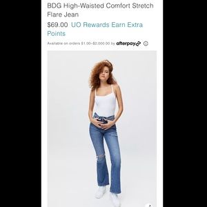 BDG Stretch High Rise Flare